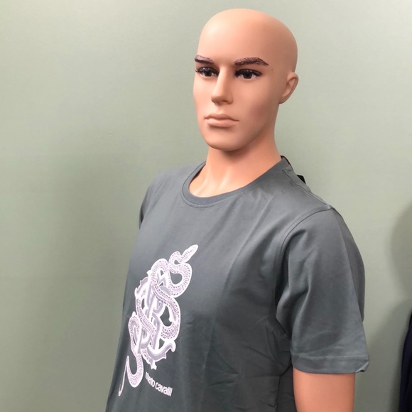 Roberto Cavalli – Snake Graphic Crew Neck T-Shirt - Picture 6 of 7